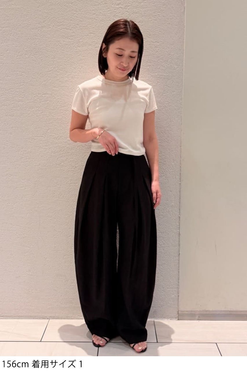 【スタニングルアー/STUNNING LURE】のリネンレーヨンバレルパンツ 大人の最旬トレンドファッション＆コーディネート founy(ファウニー) 　ファッション　Fashion　レディースファッション　Fashion for Women　パンツ　Pants & Trousers　とろみ　Fluid, Flowy Fabric　なめらか　Smooth, Silky Texture　コンパクト　Compact, Small Size　ショート　Short, Short Length　シンプル　Simple, Minimal　パープル　Purple, Violet　リネン　Linen, Linen Fabric　エレガント 上品　Elegant　新作・新入荷　New Arrivals / New In　春　Spring　羽織　Haori, Light Jacket　other-4|ID: prp329100004875464 ipo3291000000037028347