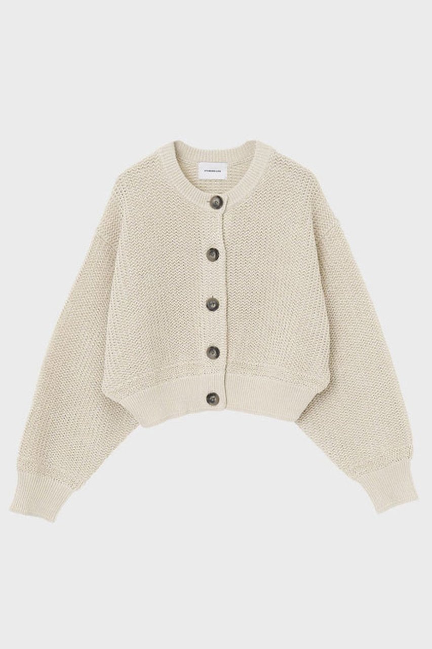【スタニングルアー/STUNNING LURE】のクルーニットカーディガン 人気、トレンドファッション・服の通販 founy(ファニー) 　ファッション　Fashion　レディースファッション　Fashion for Women　トップス・カットソー　Cut & Sew Tops　ニット　Knit Tops & Sweaters　カーディガン・羽織り　Layered Style Cardigans　おすすめ　Recommended / Our Picks　カーディガン　Cardigan, Knitwear　ショート　Short, Short Length　ストール　Stole, Wrap　バランス　Balance, Style Balance　ワイド　Wide, Wide Fit　夏　Summer　春　Spring　 other-1|ID: prp329100004875484 ipo3291000000036365324
