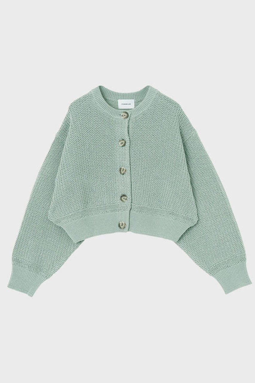 【スタニングルアー/STUNNING LURE】のクルーニットカーディガン インテリア・キッズ・メンズ・レディースファッション・服の通販 founy(ファニー) 　ファッション　Fashion　レディースファッション　Fashion for Women　トップス・カットソー　Cut & Sew Tops　ニット　Knit Tops & Sweaters　カーディガン・羽織り　Layered Style Cardigans　おすすめ　Recommended / Our Picks　カーディガン　Cardigan, Knitwear　ショート　Short, Short Length　ストール　Stole, Wrap　バランス　Balance, Style Balance　ワイド　Wide, Wide Fit　夏　Summer　春　Spring　ライトグリーン|ID: prp329100004875484 ipo3291000000036365326