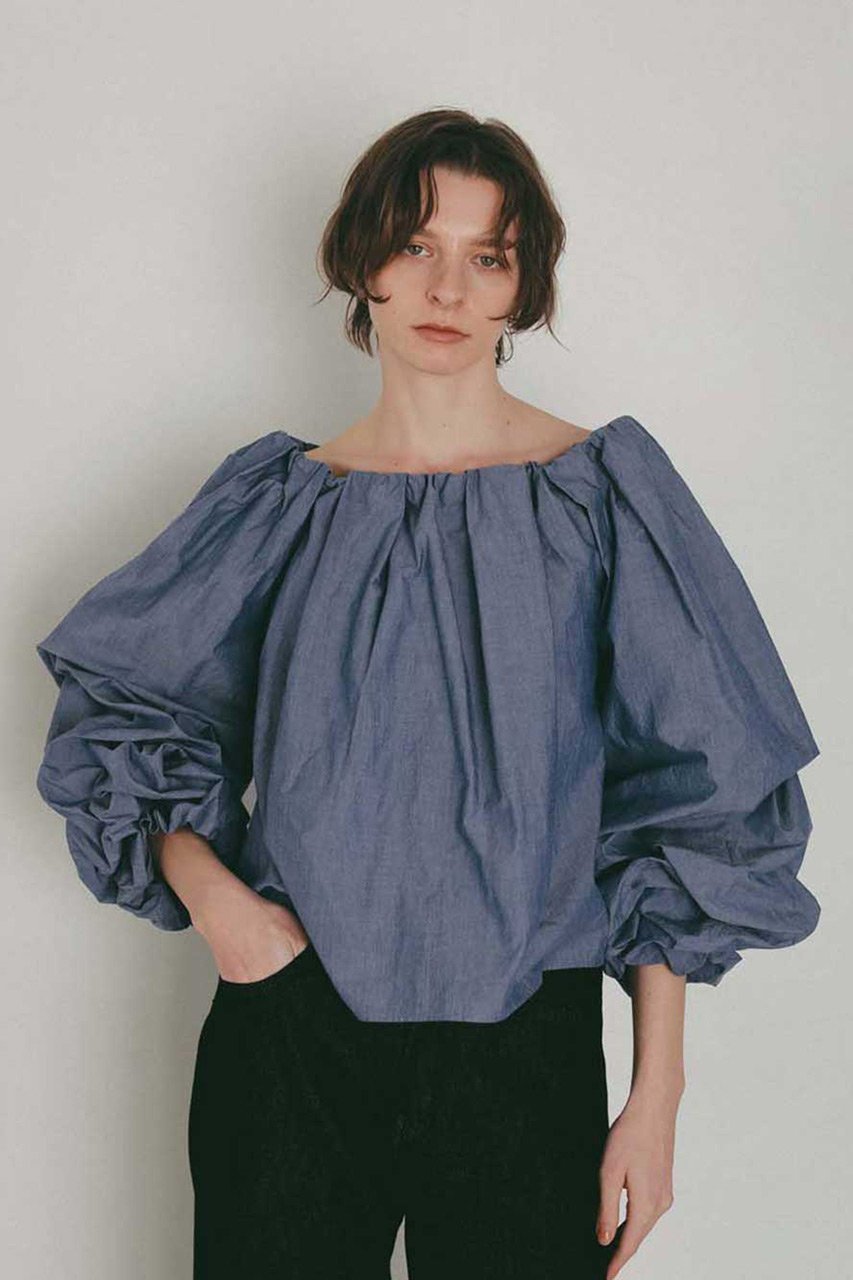 【ハー/HER.】のボリュームスリーブオフショルブラウス 人気、トレンドファッション・服の通販 founy(ファニー) 　ファッション　Fashion　レディースファッション　Fashion for Women　トップス・カットソー　Cut & Sew Tops　シャツ・ブラウス・オフィスカジュアル　Elegant Blouses & Button-Ups　ボリューム袖・フリルスリーブブラウス　Voluminous & Ruffle Sleeves / Puffy Sleeve Tops　ショルダー　Shoulder, Shoulder Strap　スリーブ　Sleeve, Long Sleeve / Short Sleeve　ダンガリー　Dungaree, Chambray　ベーシック　Basic, Essential　ランダム　Random, Irregular　ロング　Long, Long-Length　新作・新入荷　New Arrivals / New In　春　Spring　other-8|ID: prp329100004875496 ipo3291000000036365421