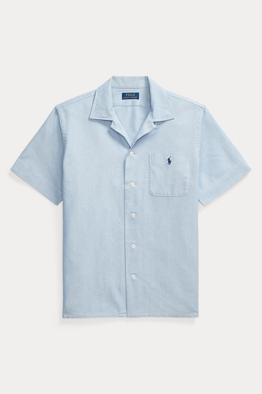 【ラルフローレン/RALPH LAUREN / MEN】の【MEN】【POLO RALPH LAUREN】クラシック フィット オックスフォード キャンプ シャツ インテリア・キッズ・メンズ・レディースファッション・服の通販 founy(ファニー) 　ファッション　Fashion　メンズファッション　Fashion for Men　クラシック　Classic, Timeless Style　ショート　Short, Short Length　ストレート　Straight, Straight Cut　スリーブ　Sleeve, Long Sleeve / Short Sleeve　フィット　Fit, Slim Fit　半袖　Short Sleeve, Half Sleeve　夏　Summer　新作・新入荷　New Arrivals / New In　ブルー|ID: prp329100004875498 ipo3291000000036365432