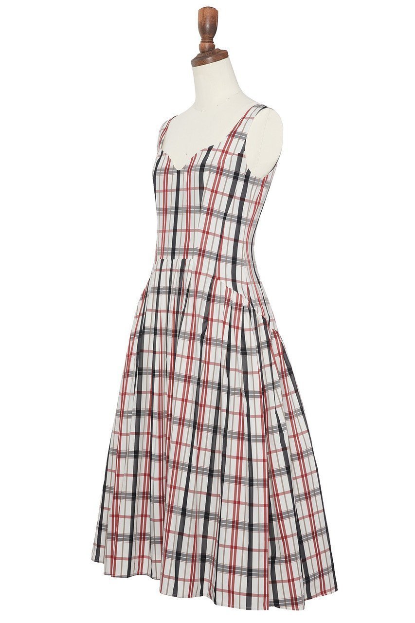 【デイジーリン/DAISY LIN】のDress”Dramatic Shape Check” 大人の最旬トレンドファッション＆コーディネート founy(ファウニー) 　ファッション　Fashion　レディースファッション　Fashion for Women　ワンピース　Dresses　フォーマル・パーティードレス・結婚式用ドレス　Elegant & Casual Dresses　チュニック　Tunic Tops & Dresses　ウォッシャブル　Machine Washable　エレガント 上品　Elegant　ギャザー　Gathered, Ruffled　シェイプ　Shape, Slim Fit　タフタ　Taffeta, Structured Fabric　チェック　Check, Plaid, Tartan　チュニック　Tunic, Long Top　デコルテ　Décolleté, Neckline　フォルム　Silhouette, Form　再入荷　Restock / Back in Stock　other-2|ID: prp329100004875501 ipo3291000000037009704
