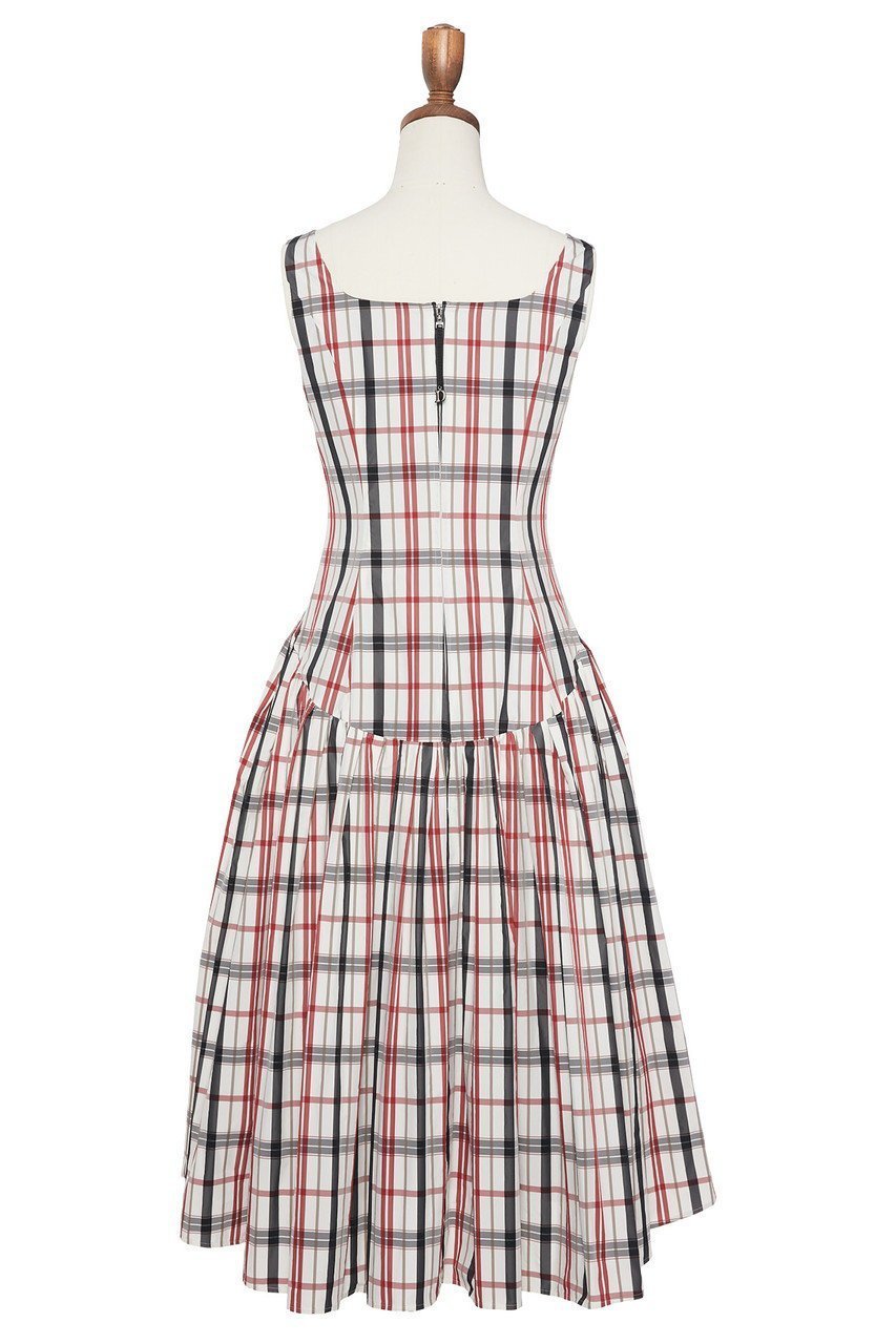 【デイジーリン/DAISY LIN】のDress”Dramatic Shape Check” 大人の最旬トレンドファッション＆コーディネート founy(ファウニー) 　ファッション　Fashion　レディースファッション　Fashion for Women　ワンピース　Dresses　フォーマル・パーティードレス・結婚式用ドレス　Elegant & Casual Dresses　チュニック　Tunic Tops & Dresses　ウォッシャブル　Machine Washable　エレガント 上品　Elegant　ギャザー　Gathered, Ruffled　シェイプ　Shape, Slim Fit　タフタ　Taffeta, Structured Fabric　チェック　Check, Plaid, Tartan　チュニック　Tunic, Long Top　デコルテ　Décolleté, Neckline　フォルム　Silhouette, Form　再入荷　Restock / Back in Stock　other-3|ID: prp329100004875501 ipo3291000000037009706
