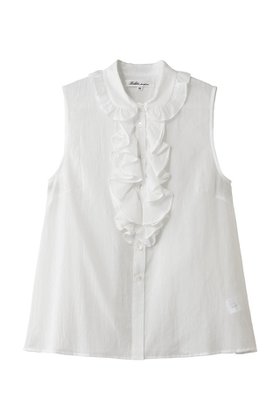 【ビリティス ディセッタン/Bilitis dix-sept ans】 ラッフルノースリーブブラウス人気、トレンドファッション・服の通販 founy(ファニー) ファッション Fashion レディースファッション Fashion for Women トップス・カットソー Cut & Sew Tops キャミソール&ノースリーブ Camisoles & Sleeveless Tops シャツ・ブラウス・オフィスカジュアル Elegant Blouses & Button-Ups センター Center, Center Line デニム Denim, Jeans Material ノースリーブ Sleeveless, No-Sleeve フレア Flare, Flared フロント Front, Front Design エレガント 上品 Elegant 新作・新入荷 New Arrivals / New In |ID:prp329100004875516