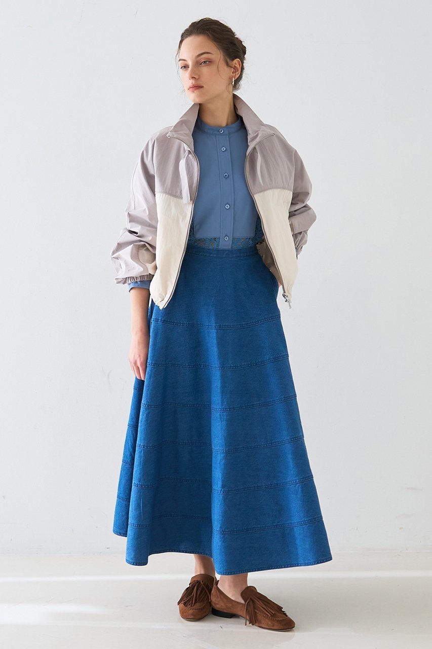 【デザイン ワークス/DESIGN WORKS】のデニムパネルドフレアスカート 人気、トレンドファッション・服の通販 founy(ファニー) 　ファッション　Fashion　レディースファッション　Fashion for Women　スカート　Skirts　Aライン・フレアスカート　A-Line & Flared Skirts　ロングスカート　Long Skirts / Maxi & Midi Skirts　シンプル　Simple, Minimal　バランス　Balance, Style Balance　フレア　Flare, Flared　ロング　Long, Long-Length　新作・新入荷　New Arrivals / New In　春　Spring　other-6|ID: prp329100004875539 ipo3291000000036365739