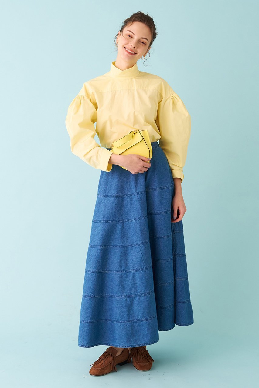 【デザイン ワークス/DESIGN WORKS】のデニムパネルドフレアスカート 人気、トレンドファッション・服の通販 founy(ファニー) 　ファッション　Fashion　レディースファッション　Fashion for Women　スカート　Skirts　Aライン・フレアスカート　A-Line & Flared Skirts　ロングスカート　Long Skirts / Maxi & Midi Skirts　シンプル　Simple, Minimal　バランス　Balance, Style Balance　フレア　Flare, Flared　ロング　Long, Long-Length　新作・新入荷　New Arrivals / New In　春　Spring　other-8|ID: prp329100004875539 ipo3291000000036365743