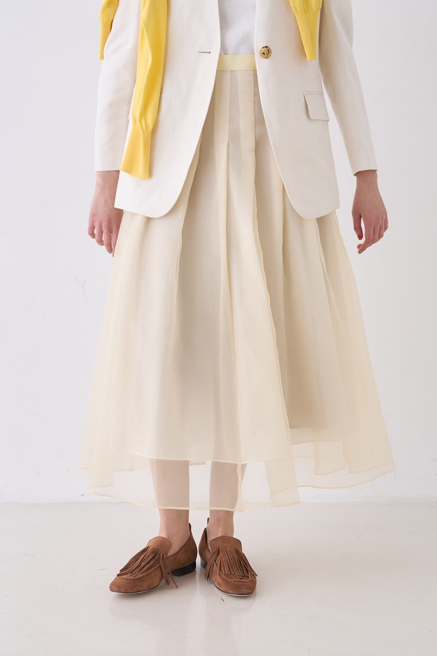 【デザイン ワークス/DESIGN WORKS】のオーガンジーフレーアースカート 大人の最旬トレンドファッション＆コーディネート founy(ファウニー) 　ファッション　Fashion　レディースファッション　Fashion for Women　スカート　Skirts　おすすめ　Recommended / Our Picks　エアリー　Airy Texture　エレガント 上品　Elegant　オーガンジー　Organza Fabric　コンパクト　Compact, Small Size　ショート　Short, Short Length　フレア　Flare, Flared　ブルゾン　Blouson, Bomber Jacket　other-7|ID: prp329100004875544 ipo3291000000037212657