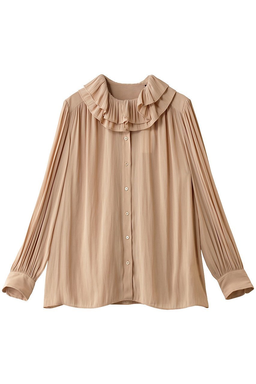 【デザイン ワークス/DESIGN WORKS】のダブル襟シアーブラウス インテリア・キッズ・メンズ・レディースファッション・服の通販 founy(ファニー) 　ファッション　Fashion　レディースファッション　Fashion for Women　トップス・カットソー　Cut & Sew Tops　シャツ・ブラウス・オフィスカジュアル　Elegant Blouses & Button-Ups　おすすめ　Recommended / Our Picks　シアー　Sheer, See-Through　ジャケット　Jacket, Outerwear　スリーブ　Sleeve, Long Sleeve / Short Sleeve　ダブル　Double, Double-Breasted　バランス　Balance, Style Balance　ブルゾン　Blouson, Bomber Jacket　ロング　Long, Long-Length　エレガント 上品　Elegant　新作・新入荷　New Arrivals / New In　サーモンピンク|ID: prp329100004875546 ipo3291000000036365793