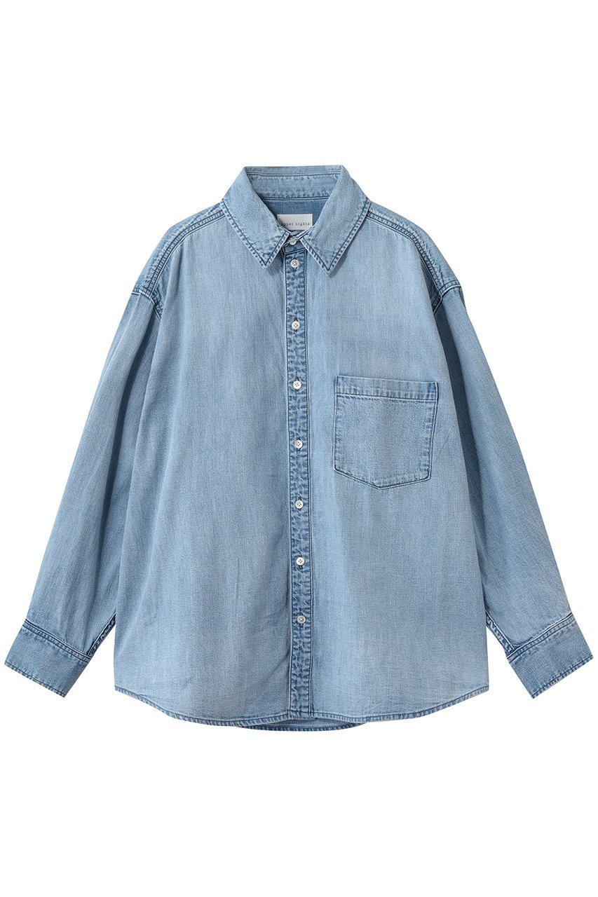 【アッパー ハイツ/upper hights】のTHE SENSE デニムシャツ インテリア・キッズ・メンズ・レディースファッション・服の通販 founy(ファニー) 　ファッション　Fashion　レディースファッション　Fashion for Women　トップス・カットソー　Cut & Sew Tops　シャツ・ブラウス・オフィスカジュアル　Elegant Blouses & Button-Ups　おすすめ　Recommended / Our Picks　スリーブ　Sleeve, Long Sleeve / Short Sleeve　タンク　Tank Top, Sleeveless Top　デニム　Denim, Jeans Material　ロング　Long, Long-Length　新作・新入荷　New Arrivals / New In　FADED LIGHT|ID: prp329100004875552 ipo3291000000036365832