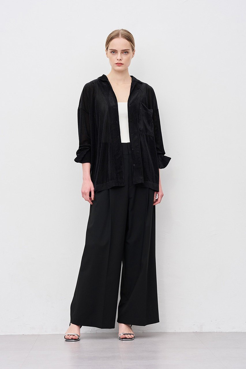 【アンクレイヴ/uncrave】のTRツイル ワイドトラウザー 人気、トレンドファッション・服の通販 founy(ファニー) 　ファッション　Fashion　レディースファッション　Fashion for Women　パンツ　Pants & Trousers　ジャケット　Jacket, Outerwear　ツイル　Twist, Twisted Detail　フロント　Front, Front Design　ベーシック　Basic, Essential　other-7|ID: prp329100004875557 ipo3291000000036365868