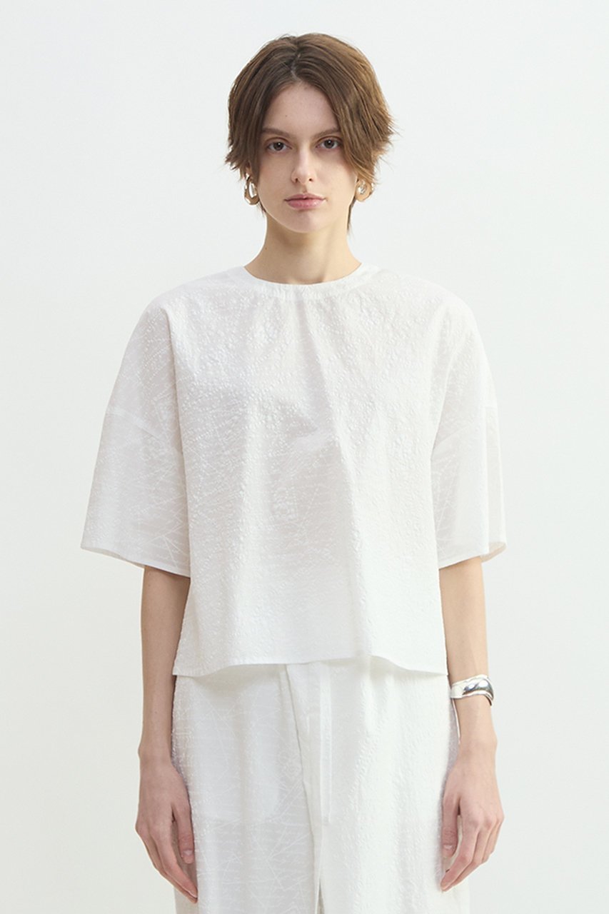 【プレインピープル/PLAIN PEOPLE】のレタープリントハーフスリーブプルオーバー 人気、トレンドファッション・服の通販 founy(ファニー) 　ファッション　Fashion　レディースファッション　Fashion for Women　トップス・カットソー　Cut & Sew Tops　シャツ・ブラウス・オフィスカジュアル　Elegant Blouses & Button-Ups　カジュアルプルオーバー・ニットトップス　Pullovers & Knit Tops / Casual Pullovers　ショート　Short, Short Length　シンプル　Simple, Minimal　スリーブ　Sleeve, Long Sleeve / Short Sleeve　プリント　Print, Printed Pattern　ペプラム　Peplum, Flared Hem　モチーフ　Motif, Design Theme　新作・新入荷　New Arrivals / New In　 other-1|ID: prp329100004875575 ipo3291000000036365977