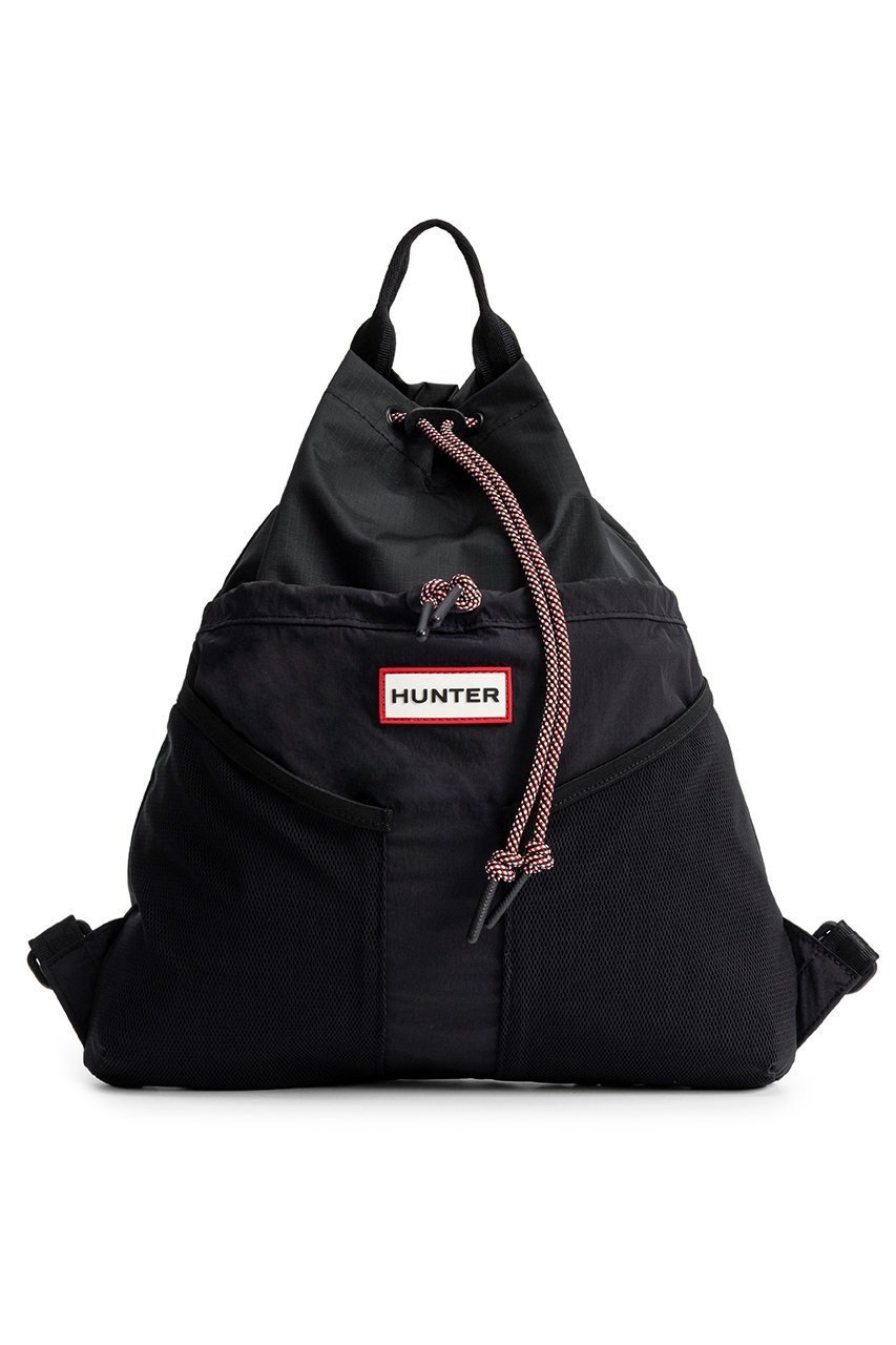 【ハンター/HUNTER】のトラベル マルチファンクション パッカブル バックパック インテリア・キッズ・メンズ・レディースファッション・服の通販 founy(ファウニー) 　ファッション　Fashion　レディースファッション　Fashion for Women　バッグ　Bags　アウトドア　Outdoor Clothing　コンパクト　Compact, Small Size　軽量　Lightweight, Ultra Light　ジップ　Zip, Zipper　トラベル　Travel, Travel Gear　ポケット　Pocket, Pocket Detail　ポーチ　Pouch, Small Case　ユニセックス　Unisex, Genderless　リップ　Lip, Lip Motif　リュック　Backpack, Rucksack　旅行　Travel　ビジネス 仕事 通勤　Business / Work / Commuting　ブラック/レッドボックスロゴ|ID: prp329100004875584 ipo3291000000036366040