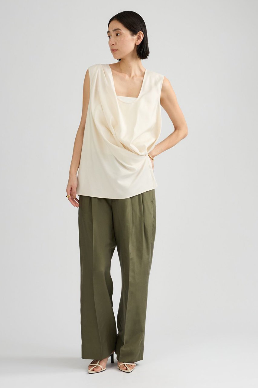 【カオス/Chaos】のソワーブラウス 人気、トレンドファッション・服の通販 founy(ファニー) 　ファッション　Fashion　レディースファッション　Fashion for Women　トップス・カットソー　Cut & Sew Tops　キャミソール&ノースリーブ　Camisoles & Sleeveless Tops　シャツ・ブラウス・オフィスカジュアル　Elegant Blouses & Button-Ups　アシンメトリー　Asymmetrical Style　シルク　Silk, 100% Silk　ジャケット　Jacket, Outerwear　スリット　Slit, Slit Detail　ドレープ　Drape, Draping Fabric　ノースリーブ　Sleeveless, No-Sleeve　ブルゾン　Blouson, Bomber Jacket　新作・新入荷　New Arrivals / New In　other-5|ID: prp329100004875595 ipo3291000000036366127