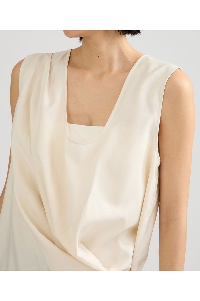 【カオス/Chaos】のソワーブラウス 人気、トレンドファッション・服の通販 founy(ファニー) 　ファッション　Fashion　レディースファッション　Fashion for Women　トップス・カットソー　Cut & Sew Tops　キャミソール&ノースリーブ　Camisoles & Sleeveless Tops　シャツ・ブラウス・オフィスカジュアル　Elegant Blouses & Button-Ups　アシンメトリー　Asymmetrical Style　シルク　Silk, 100% Silk　ジャケット　Jacket, Outerwear　スリット　Slit, Slit Detail　ドレープ　Drape, Draping Fabric　ノースリーブ　Sleeveless, No-Sleeve　ブルゾン　Blouson, Bomber Jacket　新作・新入荷　New Arrivals / New In　other-8|ID: prp329100004875595 ipo3291000000036366130