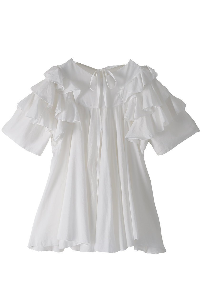 【アユーシ/AAYUSHI】のダブルラッフルブラウス 人気、トレンドファッション・服の通販 founy(ファニー) 　ファッション　Fashion　レディースファッション　Fashion for Women　トップス・カットソー　Cut & Sew Tops　シャツ・ブラウス・オフィスカジュアル　Elegant Blouses & Button-Ups　インド　Indian Textile　ショート　Short, Short Length　シルク　Silk, 100% Silk　スラックス　Slacks, Dress Pants　スリーブ　Sleeve, Long Sleeve / Short Sleeve　ダウン　Down, Puffer　デニム　Denim, Jeans Material　バランス　Balance, Style Balance　モダン　Modern, Contemporary　ラッフル　Ruffle, Frill　おすすめ　Recommended / Our Picks　エレガント 上品　Elegant　新作・新入荷　New Arrivals / New In　other-2|ID: prp329100004875606 ipo3291000000036366204