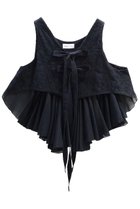 【アユーシ/AAYUSHI】のランダムギャザーバックフリルベスト ブラック|ID: prp329100004875610 ipo3291000000036366227