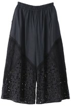 【アユーシ/AAYUSHI】のレースパッチワークパンツ 大人の最旬トレンドファッション＆コーディネート founy(ファウニー) ファッション Fashion レディースファッション Fashion for Women パンツ Pants & Trousers インド Indian Textile 春 Spring サンダル Sandals, Summer Shoes シルク Silk, 100% Silk シンプル Simple, Minimal パッチワーク Patchwork, Mixed Fabric フラット Flat, Flat Shoes フレア Flare, Flared ランダム Random, Irregular レース Lace, Lace Fabric S/S・春夏 SS, Spring/Summer, Warm Season 夏 Summer エレガント 上品 Elegant thumbnail ブラック|ID: prp329100004875636 ipo3291000000037239839