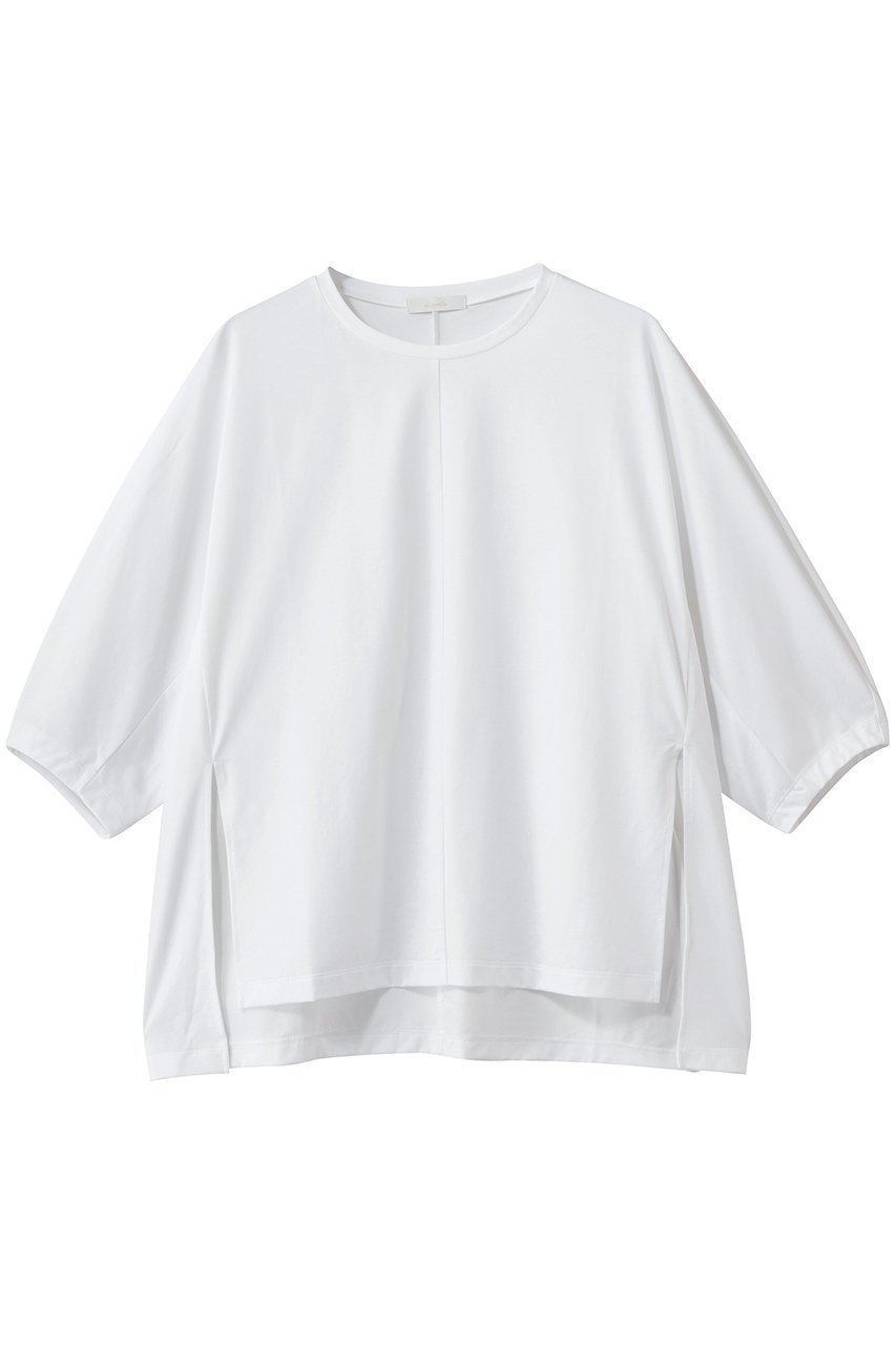 【アルアバイル/allureville】のクルーコクーンT-SHIRT 人気、トレンドファッション・服の通販 founy(ファニー) 　ファッション　Fashion　レディースファッション　Fashion for Women　トップス・カットソー　Cut & Sew Tops　シャツ・ブラウス・オフィスカジュアル　Elegant Blouses & Button-Ups　ロングTシャツ・Tシャツ　Longline T-Shirts & Tees　カットソー・ベーシックTシャツ　Cut-and-Sewn Tops / Stretch Tees & Basics　ショート　Short, Short Length　スリット　Slit, Slit Detail　スリーブ　Sleeve, Long Sleeve / Short Sleeve　エレガント 上品　Elegant　新作・新入荷　New Arrivals / New In　 other-1|ID: prp329100004875640 ipo3291000000036366450