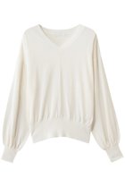【アルアバイル/allureville】のコットンシルクVネックプルオーバー 人気、トレンドファッション・服の通販 founy(ファニー) ファッション Fashion レディースファッション Fashion for Women トップス・カットソー Cut & Sew Tops ニット Knit Tops & Sweaters カジュアルプルオーバー・ニットトップス Pullovers & Knit Tops / Casual Pullovers Vネックトップス V-Neck Tops / V-Cut Neckline Shirts シルク Silk, 100% Silk シンプル Simple, Minimal 新作・新入荷 New Arrivals / New In thumbnail オフホワイト|ID: prp329100004875646 ipo3291000000036366489