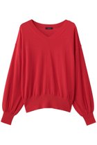 【アルアバイル/allureville】のコットンシルクVネックプルオーバー 人気、トレンドファッション・服の通販 founy(ファニー) ファッション Fashion レディースファッション Fashion for Women トップス・カットソー Cut & Sew Tops ニット Knit Tops & Sweaters カジュアルプルオーバー・ニットトップス Pullovers & Knit Tops / Casual Pullovers Vネックトップス V-Neck Tops / V-Cut Neckline Shirts シルク Silk, 100% Silk シンプル Simple, Minimal 新作・新入荷 New Arrivals / New In thumbnail レッド|ID: prp329100004875646 ipo3291000000036366491