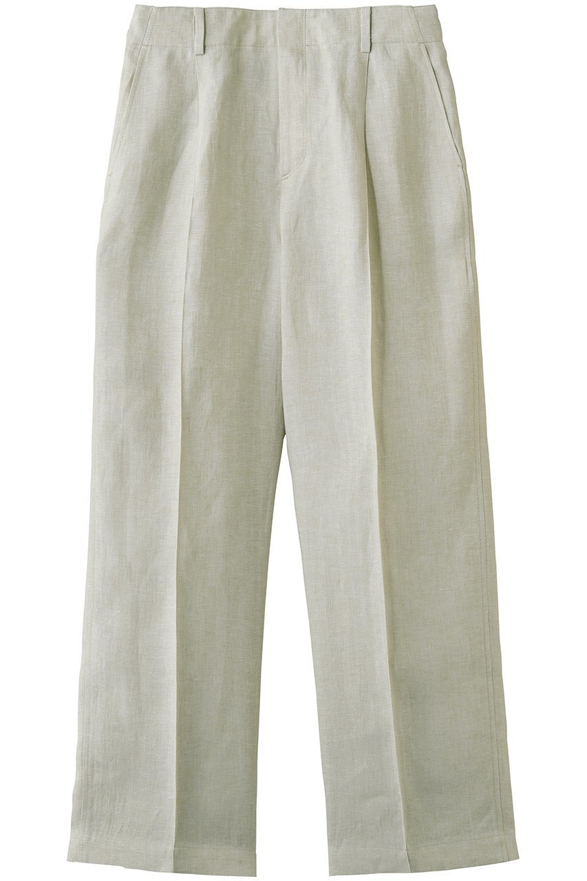 【エブール/ebure】のピュアリネンヘリンボーン ベルテッドワイドパンツ インテリア・キッズ・メンズ・レディースファッション・服の通販 founy(ファニー) 　ファッション　Fashion　レディースファッション　Fashion for Women　パンツ　Pants & Trousers　おすすめ　Recommended / Our Picks　イタリア　Italy　ジャケット　Jacket, Outerwear　セットアップ　Set-Up, Coordinated Outfit　ポケット　Pocket, Pocket Detail　リネン　Linen, Linen Fabric　エレガント 上品　Elegant　新作・新入荷　New Arrivals / New In　ライトグリーン|ID: prp329100004875647 ipo3291000000036366502