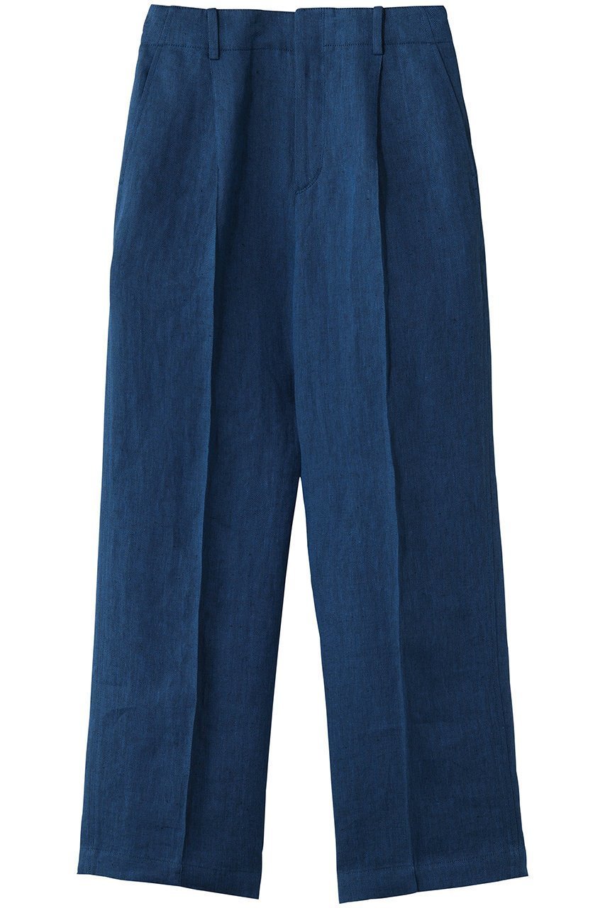 【エブール/ebure】のピュアリネンヘリンボーン ベルテッドワイドパンツ インテリア・キッズ・メンズ・レディースファッション・服の通販 founy(ファニー) 　ファッション　Fashion　レディースファッション　Fashion for Women　パンツ　Pants & Trousers　おすすめ　Recommended / Our Picks　イタリア　Italy　ジャケット　Jacket, Outerwear　セットアップ　Set-Up, Coordinated Outfit　ポケット　Pocket, Pocket Detail　リネン　Linen, Linen Fabric　エレガント 上品　Elegant　新作・新入荷　New Arrivals / New In　ブルー|ID: prp329100004875647 ipo3291000000036366503