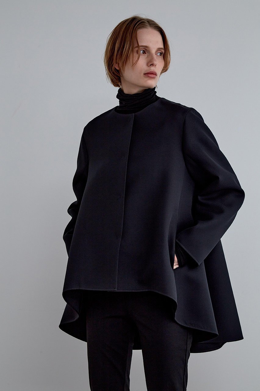 【ル フィル/LE PHIL】の《LE PHIL》エアートリプルクロスバックフレアジャケット 人気、トレンドファッション・服の通販 founy(ファニー) 　ファッション　Fashion　レディースファッション　Fashion for Women　アウター　Coat / Outerwear Collection　レディースジャケット・軽アウター　Jackets　グログラン　Grosgrain, Grosgrain Ribbon　ジャケット　Jacket, Outerwear　ジョーゼット　Georgette, Semi-Sheer Fabric　フォーマル　Formal, Dressy　フレア　Flare, Flared　フロント　Front, Front Design　ロング　Long, Long-Length　新作・新入荷　New Arrivals / New In　 other-1|ID: prp329100004875648 ipo3291000000036366509