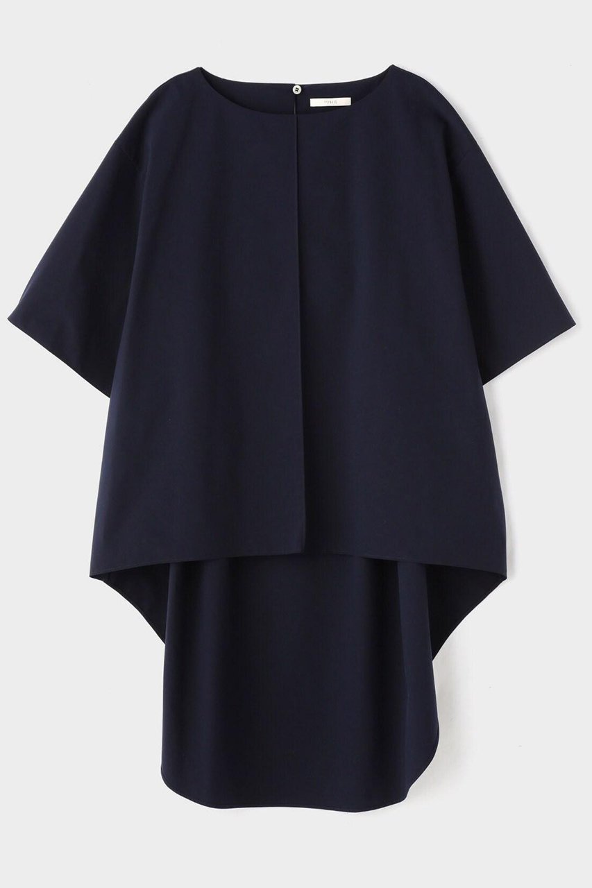 【ル フィル/LE PHIL】の《LE PHIL》SOLOTEX ブロードハーフスリーブブラウス インテリア・キッズ・メンズ・レディースファッション・服の通販 founy(ファニー) 　ファッション　Fashion　レディースファッション　Fashion for Women　トップス・カットソー　Cut & Sew Tops　シャツ・ブラウス・オフィスカジュアル　Elegant Blouses & Button-Ups　ショート　Short, Short Length　シンプル　Simple, Minimal　スタンダード　Standard, Basic　ストレッチ　Stretch, Stretchy Fabric　スリーブ　Sleeve, Long Sleeve / Short Sleeve　フロント　Front, Front Design　新作・新入荷　New Arrivals / New In　ネイビー|ID: prp329100004875668 ipo3291000000036366656