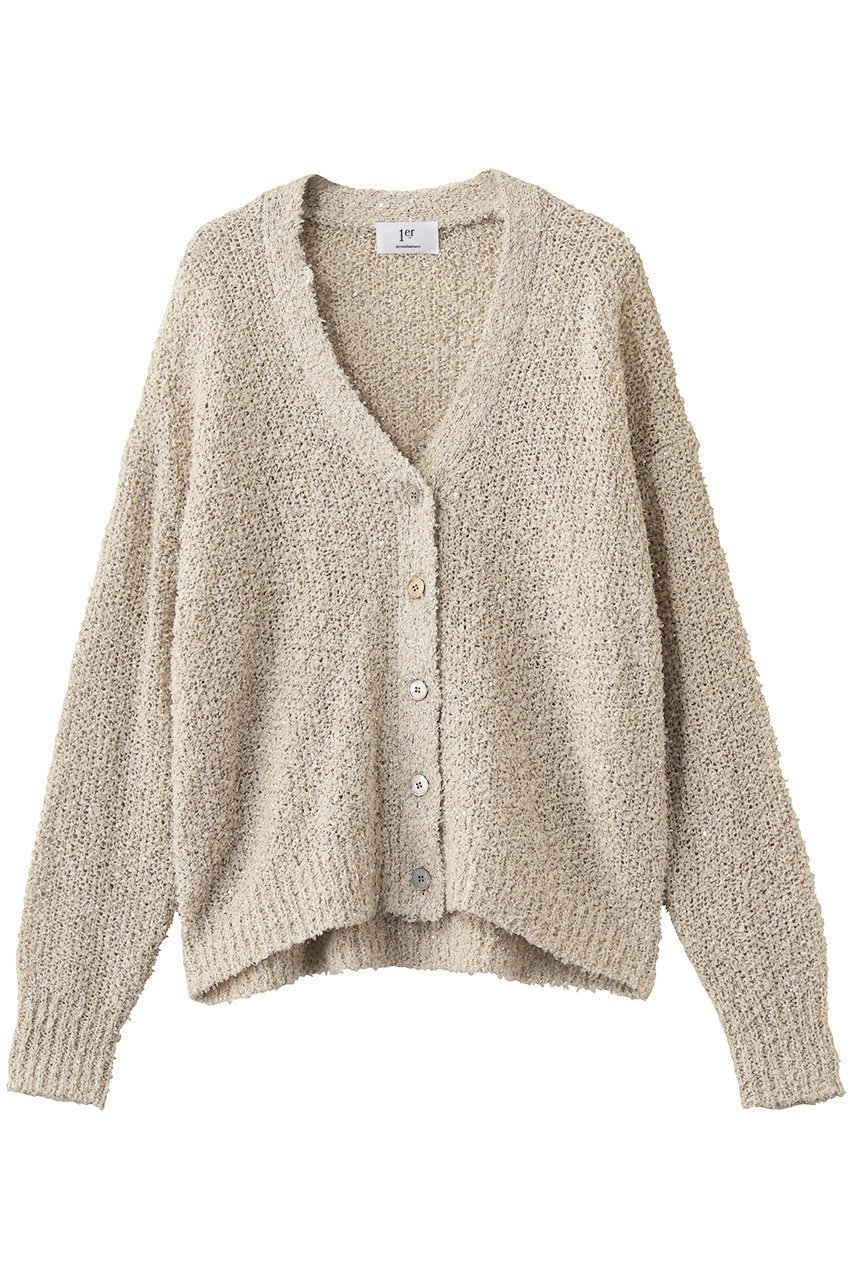 【プルミエ アロンディスモン/1er Arrondissement】のファンシーヤーンカーディガン インテリア・キッズ・メンズ・レディースファッション・服の通販 founy(ファニー) 　ファッション　Fashion　レディースファッション　Fashion for Women　トップス・カットソー　Cut & Sew Tops　ニット　Knit Tops & Sweaters　カーディガン・羽織り　Layered Style Cardigans　カーディガン　Cardigan, Knitwear　新作・新入荷　New Arrivals / New In　ベージュ|ID: prp329100004875677 ipo3291000000036366727
