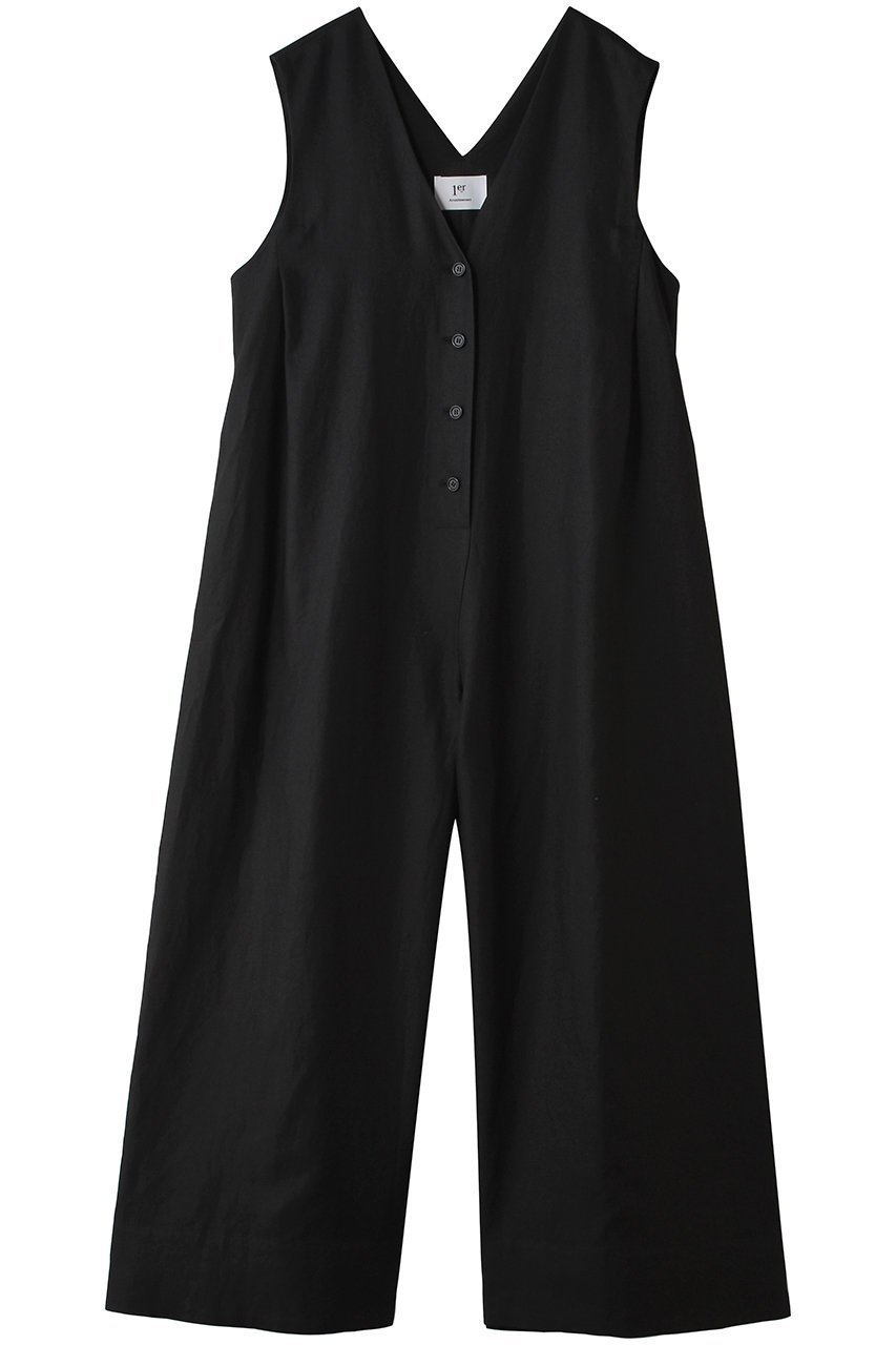 【プルミエ アロンディスモン/1er Arrondissement】のラミーオールインワン インテリア・キッズ・メンズ・レディースファッション・服の通販 founy(ファニー) 　ファッション　Fashion　レディースファッション　Fashion for Women　パンツ　Pants & Trousers　サンダル　Sandals, Summer Shoes　ジャケット　Jacket, Outerwear　リネン　Linen, Linen Fabric　新作・新入荷　New Arrivals / New In　ブラック|ID: prp329100004875684 ipo3291000000036366762