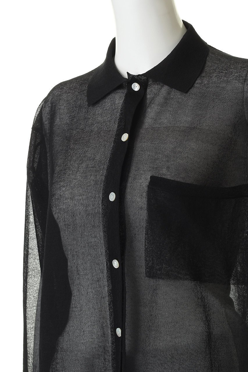 【プルミエ アロンディスモン/1er Arrondissement】の【LOWER】18Gシアーボタンシャツ 人気、トレンドファッション・服の通販 founy(ファニー) 　ファッション　Fashion　レディースファッション　Fashion for Women　トップス・カットソー　Cut & Sew Tops　シャツ・ブラウス・オフィスカジュアル　Elegant Blouses & Button-Ups　インナー　Innerwear　カーディガン　Cardigan, Knitwear　シアー　Sheer, See-Through　シンプル　Simple, Minimal　スリーブ　Sleeve, Long Sleeve / Short Sleeve　タンク　Tank Top, Sleeveless Top　ロング　Long, Long-Length　エレガント 上品　Elegant　新作・新入荷　New Arrivals / New In　other-5|ID: prp329100004875689 ipo3291000000036366791