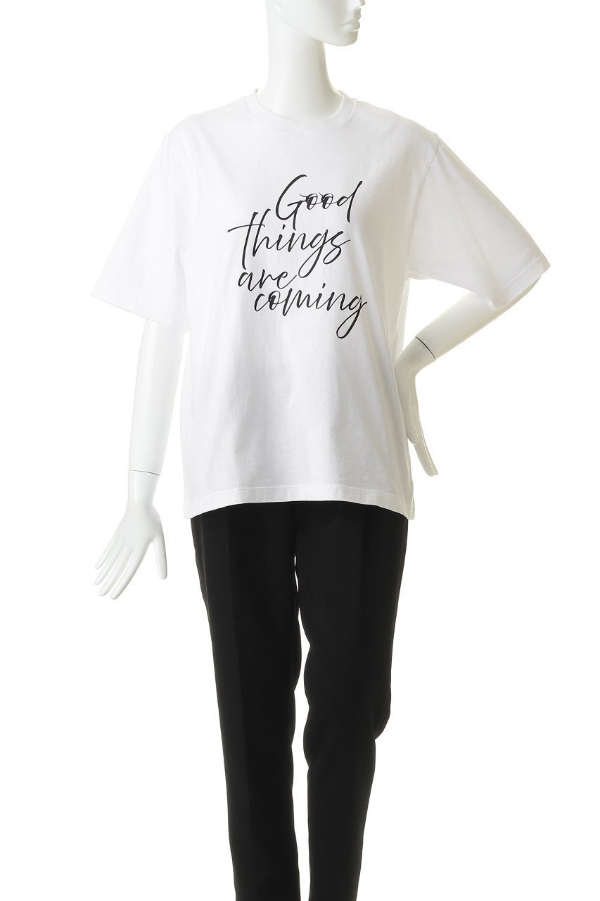 【プルミエ アロンディスモン/1er Arrondissement】のUSコットンロゴプリントTシャツ 人気、トレンドファッション・服の通販 founy(ファニー) 　ファッション　Fashion　レディースファッション　Fashion for Women　トップス・カットソー　Cut & Sew Tops　シャツ・ブラウス・オフィスカジュアル　Elegant Blouses & Button-Ups　ロングTシャツ・Tシャツ　Longline T-Shirts & Tees　カットソー・ベーシックTシャツ　Cut-and-Sewn Tops / Stretch Tees & Basics　ショート　Short, Short Length　スリーブ　Sleeve, Long Sleeve / Short Sleeve　プリント　Print, Printed Pattern　ベーシック　Basic, Essential　エレガント 上品　Elegant　新作・新入荷　New Arrivals / New In　other-2|ID: prp329100004875694 ipo3291000000036366817