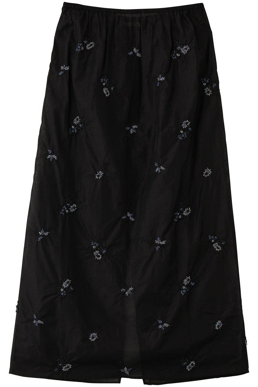 【カレンソロジー/Curensology】のフラワービーズスカート インテリア・キッズ・メンズ・レディースファッション・服の通販 founy(ファニー) 　ファッション　Fashion　レディースファッション　Fashion for Women　スカート　Skirts　ロングスカート　Long Skirts / Maxi & Midi Skirts　タイトスカート　Pencil Skirt, Tight Skirt　デニム　Denim, Jeans Material　フェミニン　Feminine, Girly　フラワー　Flower, Floral　モチーフ　Motif, Design Theme　ランダム　Random, Irregular　ロング　Long, Long-Length　新作・新入荷　New Arrivals / New In　ブラック|ID: prp329100004875698 ipo3291000000036366841