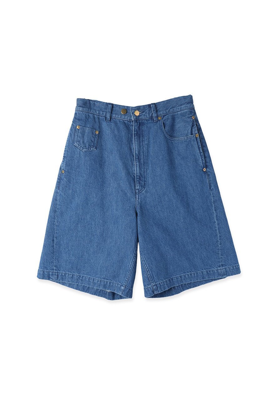 【クルニ/CULLNI】の【UNISEX】Asymmetrical ポケット デニムハーフパンツ インテリア・キッズ・メンズ・レディースファッション・服の通販 founy(ファニー) 　ファッション　Fashion　レディースファッション　Fashion for Women　パンツ　Pants & Trousers　ショートパンツ・ハーフパンツ　High-Waisted & Relaxed Shorts　ユニセックス　Unisex, Genderless　アシンメトリー　Asymmetrical Style　コイン　Coin, Coin Design　ショート　Short, Short Length　ジャケット　Jacket, Outerwear　セットアップ　Set-Up, Coordinated Outfit　ダブル　Double, Double-Breasted　ポケット　Pocket, Pocket Detail　新作・新入荷　New Arrivals / New In　ブルー|ID: prp329100004875741 ipo3291000000036367112