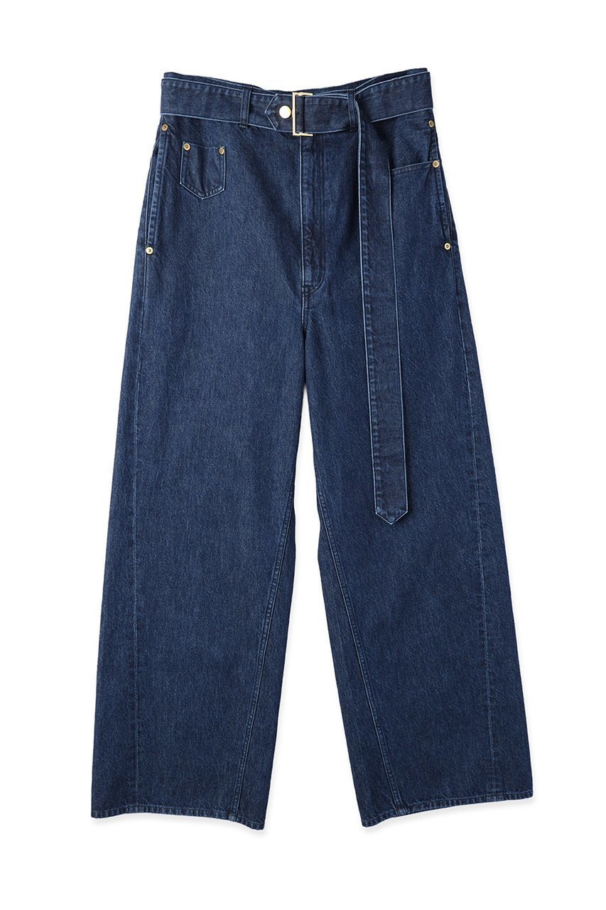 【クルニ/CULLNI】の【UNISEX】Asymmetrical ポケット エキストラ ワイドデニムパンツ with ロングベルト インテリア・キッズ・メンズ・レディースファッション・服の通販 founy(ファニー) 　ファッション　Fashion　レディースファッション　Fashion for Women　パンツ　Pants & Trousers　デニムパンツ・ジーンズ・美脚デニム　Denim Jeans & Pants　ベルト&ウエストマーク　Belts & Waist Accessories　ユニセックス　Unisex, Genderless　アシンメトリー　Asymmetrical Style　コイン　Coin, Coin Design　ジャケット　Jacket, Outerwear　セットアップ　Set-Up, Coordinated Outfit　ダブル　Double, Double-Breasted　デニム　Denim, Jeans Material　ポケット　Pocket, Pocket Detail　ロング　Long, Long-Length　新作・新入荷　New Arrivals / New In　ネイビー|ID: prp329100004875742 ipo3291000000036367121