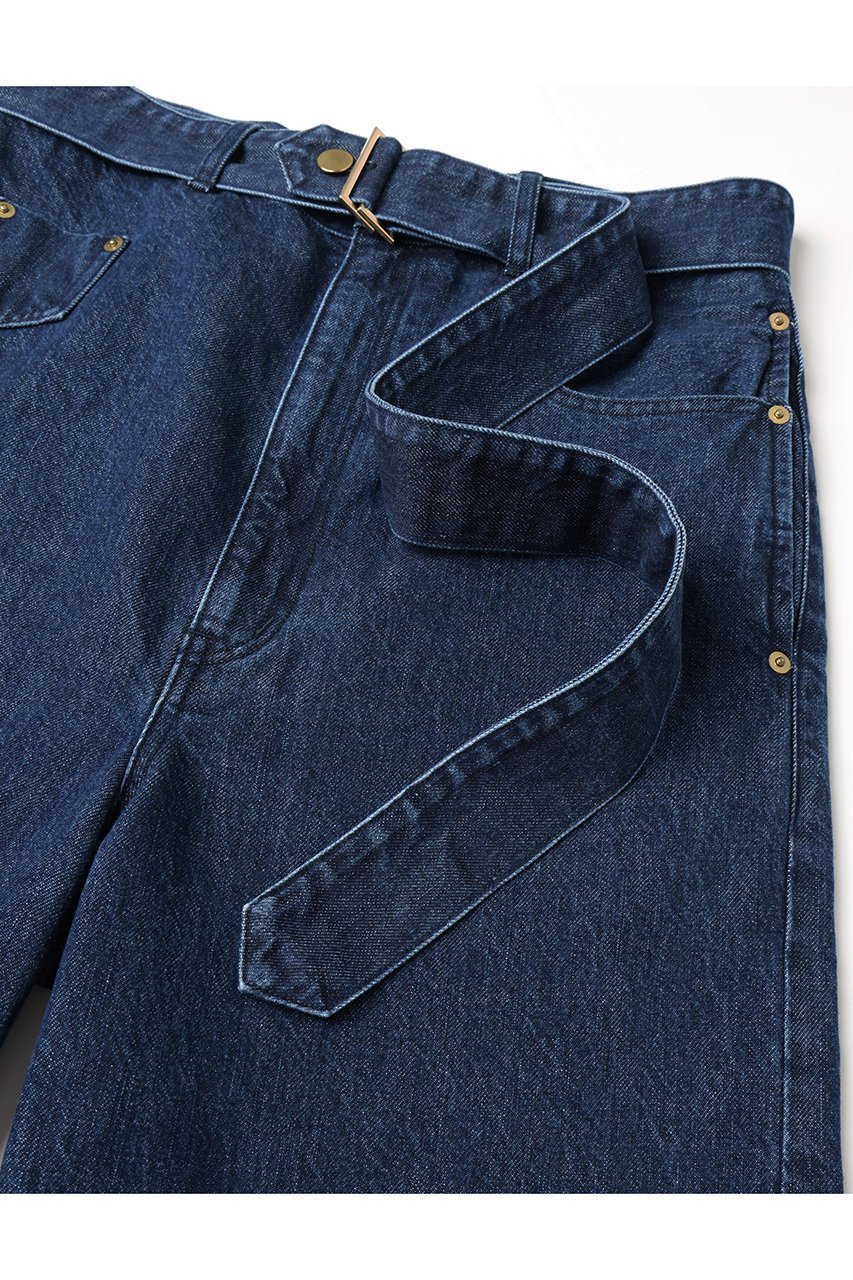 【クルニ/CULLNI】の【UNISEX】Asymmetrical ポケット エキストラ ワイドデニムパンツ with ロングベルト 人気、トレンドファッション・服の通販 founy(ファニー) 　ファッション　Fashion　レディースファッション　Fashion for Women　パンツ　Pants & Trousers　デニムパンツ・ジーンズ・美脚デニム　Denim Jeans & Pants　ベルト&ウエストマーク　Belts & Waist Accessories　ユニセックス　Unisex, Genderless　アシンメトリー　Asymmetrical Style　コイン　Coin, Coin Design　ジャケット　Jacket, Outerwear　セットアップ　Set-Up, Coordinated Outfit　ダブル　Double, Double-Breasted　デニム　Denim, Jeans Material　ポケット　Pocket, Pocket Detail　ロング　Long, Long-Length　新作・新入荷　New Arrivals / New In　other-3|ID: prp329100004875742 ipo3291000000036367123