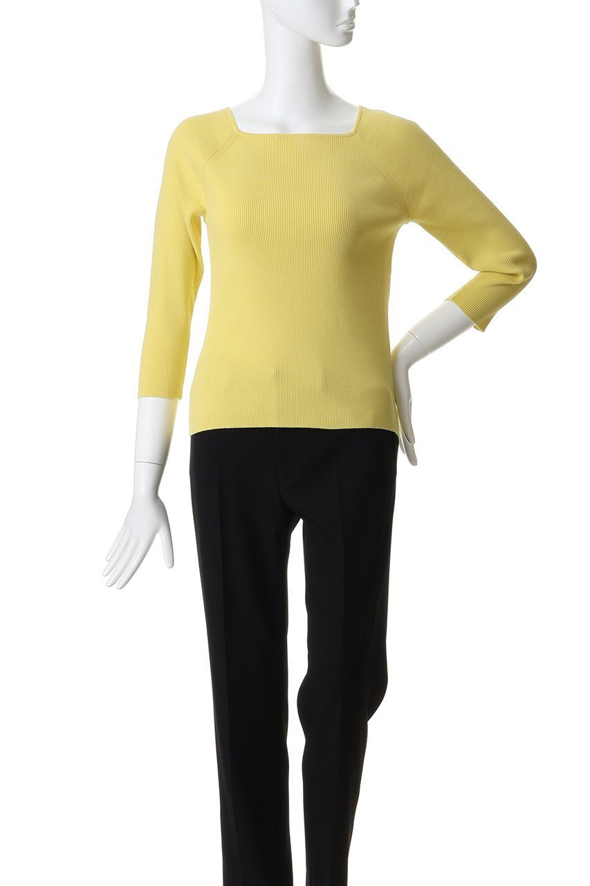 【ティアラ/Tiara】のスクエアネックリブニット 人気、トレンドファッション・服の通販 founy(ファニー) 　ファッション　Fashion　レディースファッション　Fashion for Women　トップス・カットソー　Cut & Sew Tops　ニット　Knit Tops & Sweaters　カジュアルプルオーバー・ニットトップス　Pullovers & Knit Tops / Casual Pullovers　なめらか　Smooth, Silky Texture　インナー　Innerwear　シンプル　Simple, Minimal　スクエア　Square, Square Shape　デコルテ　Décolleté, Neckline　新作・新入荷　New Arrivals / New In　other-2|ID: prp329100004875763 ipo3291000000036367241