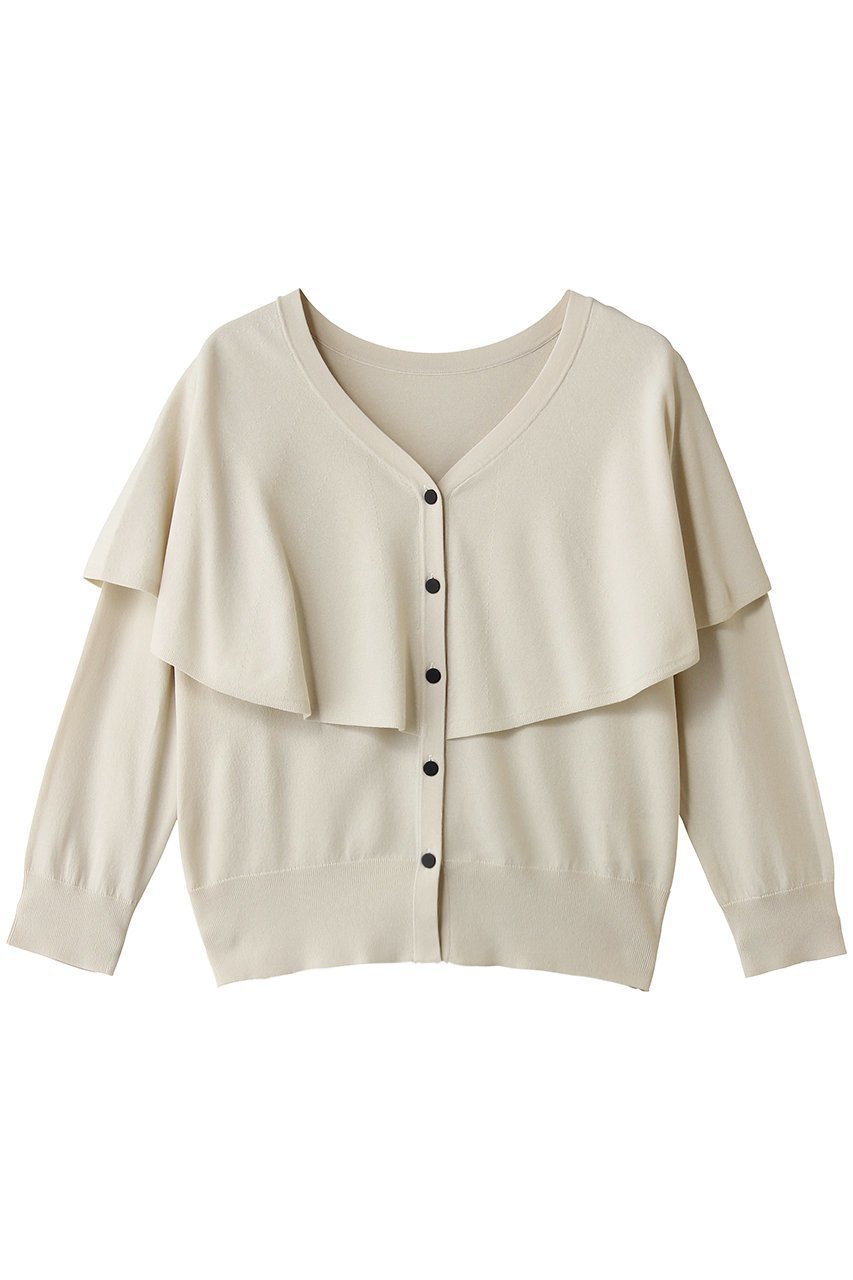 【ティアラ/Tiara】のVネックケープニット インテリア・キッズ・メンズ・レディースファッション・服の通販 founy(ファニー) 　ファッション　Fashion　レディースファッション　Fashion for Women　トップス・カットソー　Cut & Sew Tops　ニット　Knit Tops & Sweaters　カーディガン・羽織り　Layered Style Cardigans　Vネックトップス　V-Neck Tops / V-Cut Neckline Shirts　とろみ　Fluid, Flowy Fabric　カーディガン　Cardigan, Knitwear　コンパクト　Compact, Small Size　フレア　Flare, Flared　エレガント 上品　Elegant　新作・新入荷　New Arrivals / New In　アイボリー|ID: prp329100004875765 ipo3291000000036367250