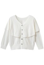 【ティアラ/Tiara】のVネックケープニット ホワイト|ID: prp329100004875765 ipo3291000000037029279