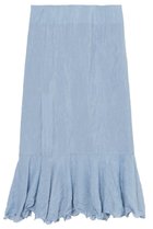 【ミラ ショーン バイ チカ キサダ/mila schon by chika kisada】のシルク混クリンクルクロス ペプラムスカート ブルー|ID: prp329100004875777 ipo3291000000036897465
