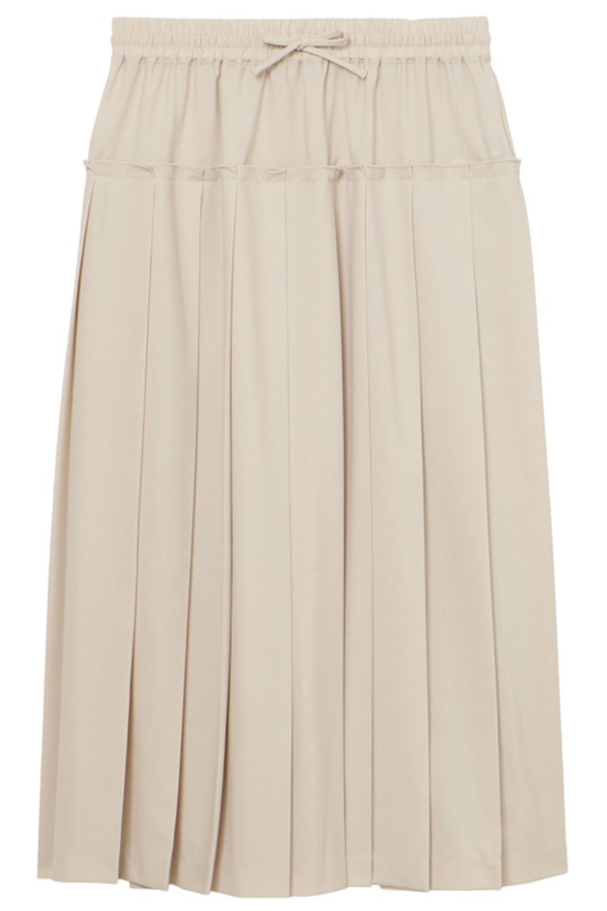 【ミラ ショーン バイ チカ キサダ/mila schon by chika kisada】のウールライク プリーツスカート インテリア・キッズ・メンズ・レディースファッション・服の通販 founy(ファニー) 　ファッション　Fashion　レディースファッション　Fashion for Women　スカート　Skirts　プリーツスカート / 上品フェミニンスタイル　Pleated Skirts　ロングスカート　Long Skirts / Maxi & Midi Skirts　プリーツ　Pleats, Pleated　ロング　Long, Long-Length　切替　Switching, Contrast Panel　新作・新入荷　New Arrivals / New In　ベージュ|ID: prp329100004875778 ipo3291000000036367335