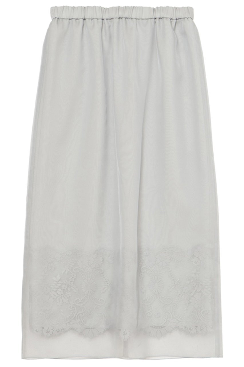 【ミラ ショーン バイ チカ キサダ/mila schon by chika kisada】のオーガンジーレイヤードレーススカート インテリア・キッズ・メンズ・レディースファッション・服の通販 founy(ファニー) 　ファッション　Fashion　レディースファッション　Fashion for Women　スカート　Skirts　ロングスカート　Long Skirts / Maxi & Midi Skirts　エレガント 上品　Elegant　オーガンジー　Organza Fabric　スピンドル　Spindle, Drawcord　レース　Lace, Lace Fabric　ロング　Long, Long-Length　新作・新入荷　New Arrivals / New In　グレーベージュ|ID: prp329100004875781 ipo3291000000036367345