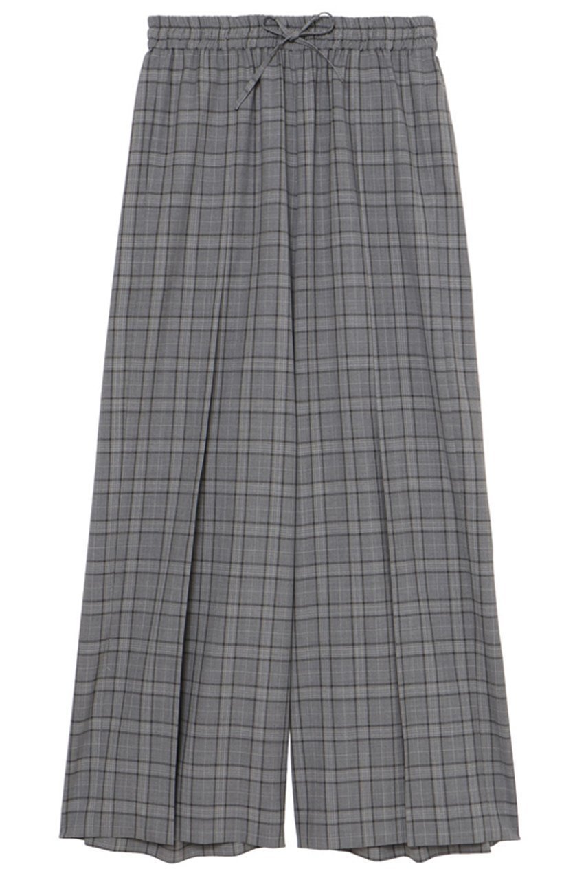 【ミラ ショーン バイ チカ キサダ/mila schon by chika kisada】のウールチェックワイドタックパンツ 人気、トレンドファッション・服の通販 founy(ファニー) 　ファッション　Fashion　レディースファッション　Fashion for Women　パンツ　Pants & Trousers　クラシカル　Classical, Vintage-Inspired　シンプル　Simple, Minimal　ストレート　Straight, Straight Cut　スピンドル　Spindle, Drawcord　チェック　Check, Plaid, Tartan　リラックス　Relax, Relaxed Fit　ワイド　Wide, Wide Fit　エレガント 上品　Elegant　新作・新入荷　New Arrivals / New In　 other-1|ID: prp329100004875783 ipo3291000000036367357