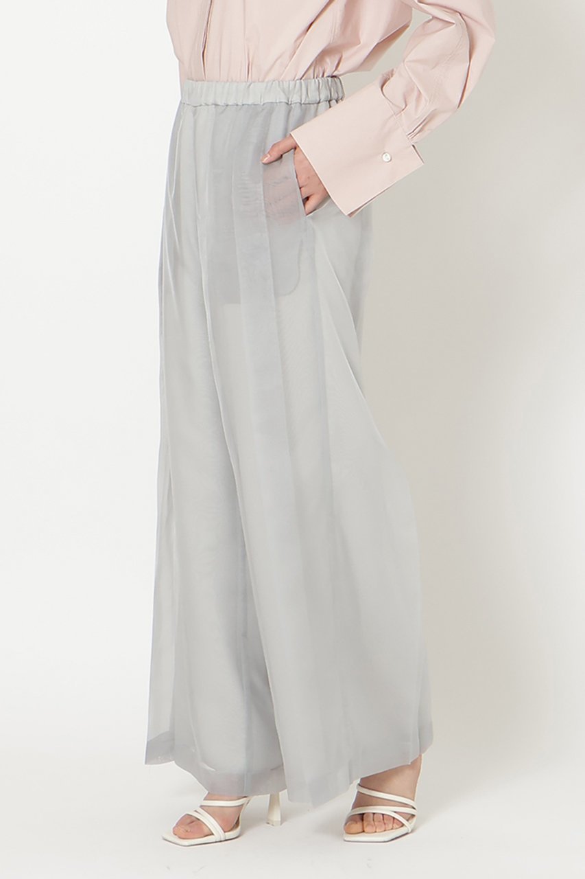 【ミラ ショーン バイ チカ キサダ/mila schon by chika kisada】のオーガンジーレイヤードワイドタックパンツ 人気、トレンドファッション・服の通販 founy(ファニー) 　ファッション　Fashion　レディースファッション　Fashion for Women　パンツ　Pants & Trousers　オーガンジー　Organza Fabric　シンプル　Simple, Minimal　ストレート　Straight, Straight Cut　スピンドル　Spindle, Drawcord　ワイド　Wide, Wide Fit　新作・新入荷　New Arrivals / New In　other-8|ID: prp329100004875784 ipo3291000000036367377