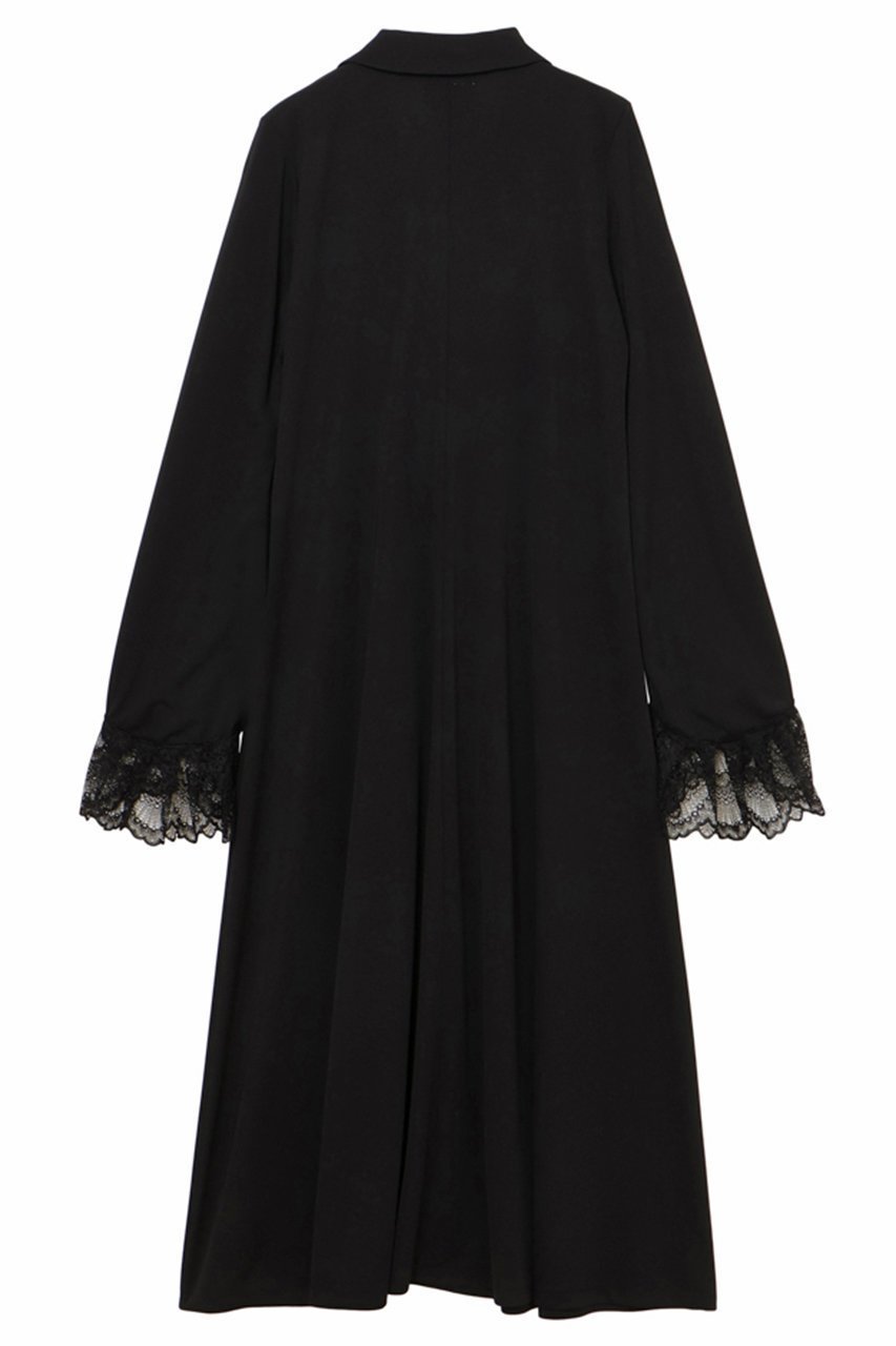 【ミラ ショーン バイ チカ キサダ/mila schon by chika kisada】のオープンカラージャージドレス 人気、トレンドファッション・服の通販 founy(ファニー) 　ファッション　Fashion　レディースファッション　Fashion for Women　ワンピース　Dresses　フォーマル・パーティードレス・結婚式用ドレス　Elegant & Casual Dresses　チュニック　Tunic Tops & Dresses　エレガント 上品　Elegant　スカラップ　Scallop, Scalloped Edge　チュニック　Tunic, Long Top　ドレス　Dress, One-Piece　レース　Lace, Lace Fabric　ロング　Long, Long-Length　新作・新入荷　New Arrivals / New In　other-2|ID: prp329100004875787 ipo3291000000036367384