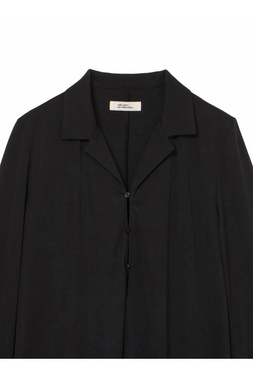 【ミラ ショーン バイ チカ キサダ/mila schon by chika kisada】のオープンカラージャージドレス 人気、トレンドファッション・服の通販 founy(ファニー) 　ファッション　Fashion　レディースファッション　Fashion for Women　ワンピース　Dresses　フォーマル・パーティードレス・結婚式用ドレス　Elegant & Casual Dresses　チュニック　Tunic Tops & Dresses　エレガント 上品　Elegant　スカラップ　Scallop, Scalloped Edge　チュニック　Tunic, Long Top　ドレス　Dress, One-Piece　レース　Lace, Lace Fabric　ロング　Long, Long-Length　新作・新入荷　New Arrivals / New In　other-3|ID: prp329100004875787 ipo3291000000036367385