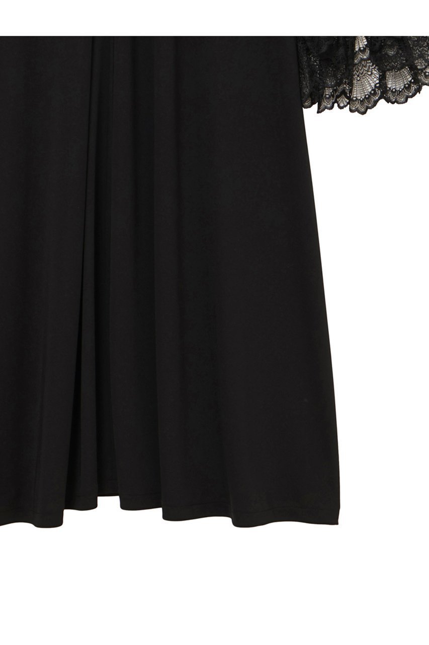 【ミラ ショーン バイ チカ キサダ/mila schon by chika kisada】のオープンカラージャージドレス 人気、トレンドファッション・服の通販 founy(ファニー) 　ファッション　Fashion　レディースファッション　Fashion for Women　ワンピース　Dresses　フォーマル・パーティードレス・結婚式用ドレス　Elegant & Casual Dresses　チュニック　Tunic Tops & Dresses　エレガント 上品　Elegant　スカラップ　Scallop, Scalloped Edge　チュニック　Tunic, Long Top　ドレス　Dress, One-Piece　レース　Lace, Lace Fabric　ロング　Long, Long-Length　新作・新入荷　New Arrivals / New In　other-6|ID: prp329100004875787 ipo3291000000036367389