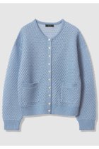 【アルアバイル/allureville】の透かし編みカーディガン 人気、トレンドファッション・服の通販 founy(ファニー) ファッション Fashion レディースファッション Fashion for Women トップス・カットソー Cut & Sew Tops ニット Knit Tops & Sweaters カーディガン・羽織り Layered Style Cardigans カーディガン Cardigan, Knitwear シンプル Simple, Minimal ミックス Mix, Mixed Style メタリック Metallic, Shiny Finish メッシュ Mesh, Net Fabric エレガント 上品 Elegant 夏 Summer 新作・新入荷 New Arrivals / New In thumbnail ブルー|ID: prp329100004875792 ipo3291000000036367426