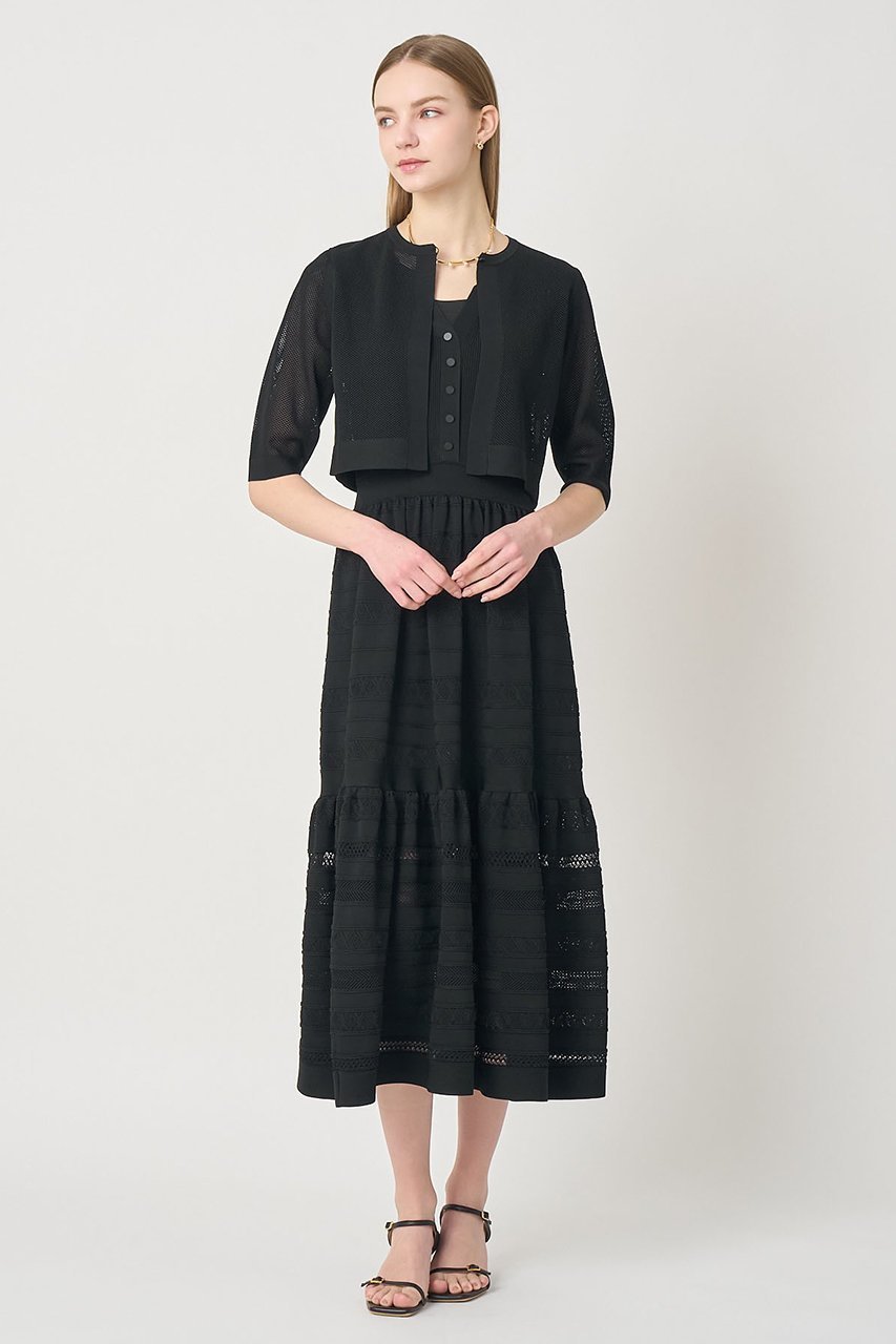 【アナイ/ANAYI】の【セットアップ対応商品】ニッティングメッシュクルー カーディガン 人気、トレンドファッション・服の通販 founy(ファニー) 　ファッション　Fashion　レディースファッション　Fashion for Women　トップス・カットソー　Cut & Sew Tops　ニット　Knit Tops & Sweaters　カーディガン・羽織り　Layered Style Cardigans　おすすめ　Recommended / Our Picks　カーディガン　Cardigan, Knitwear　ショート　Short, Short Length　シンプル　Simple, Minimal　セットアップ　Set-Up, Coordinated Outfit　バランス　Balance, Style Balance　ミックス　Mix, Mixed Style　メッシュ　Mesh, Net Fabric　レース　Lace, Lace Fabric　夏　Summer　新作・新入荷　New Arrivals / New In　other-4|ID: prp329100004875803 ipo3291000000036367502