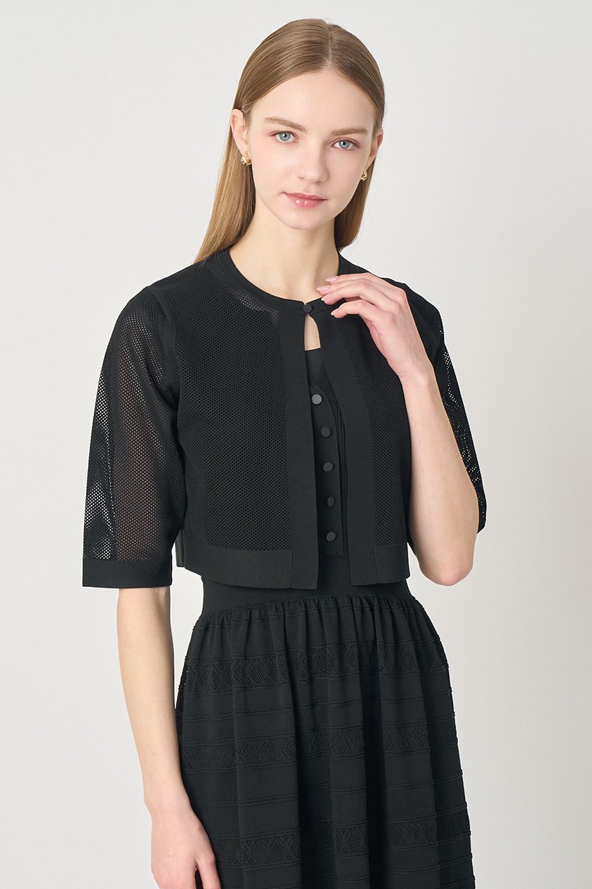 【アナイ/ANAYI】の【セットアップ対応商品】ニッティングメッシュクルー カーディガン 人気、トレンドファッション・服の通販 founy(ファニー) 　ファッション　Fashion　レディースファッション　Fashion for Women　トップス・カットソー　Cut & Sew Tops　ニット　Knit Tops & Sweaters　カーディガン・羽織り　Layered Style Cardigans　おすすめ　Recommended / Our Picks　カーディガン　Cardigan, Knitwear　ショート　Short, Short Length　シンプル　Simple, Minimal　セットアップ　Set-Up, Coordinated Outfit　バランス　Balance, Style Balance　ミックス　Mix, Mixed Style　メッシュ　Mesh, Net Fabric　レース　Lace, Lace Fabric　夏　Summer　新作・新入荷　New Arrivals / New In　other-6|ID: prp329100004875803 ipo3291000000036367505